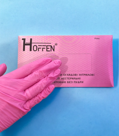 Перчатки HOFFEN Рожеві XS 3,5г 18955 фото